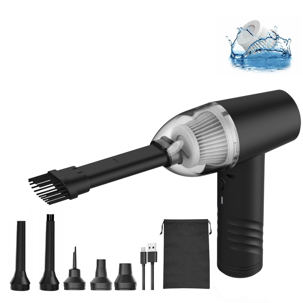 Wireless 6-in-1 Blower and Vacuum Cleaner for Car and Home, Powerful Fast Charging