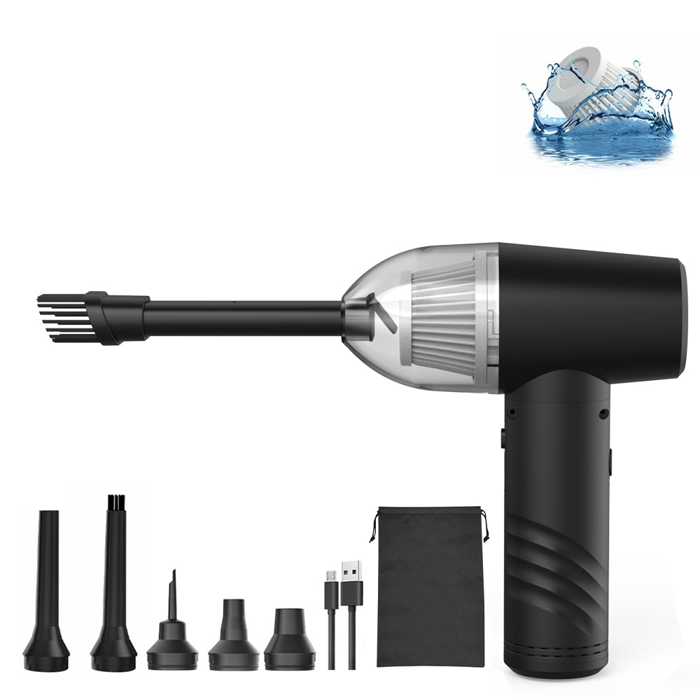 Wireless 6-in-1 Blower and Vacuum Cleaner for Car and Home, Powerful Fast Charging