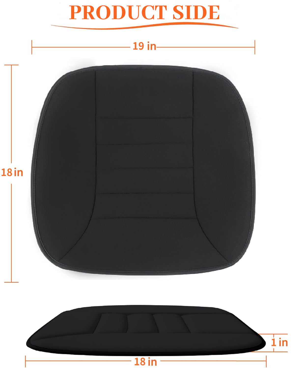 The Car Seat Cushion with Comfort Memory Foam, Seat Cushion for Car and Office Chair (Black/Grey/Brown)