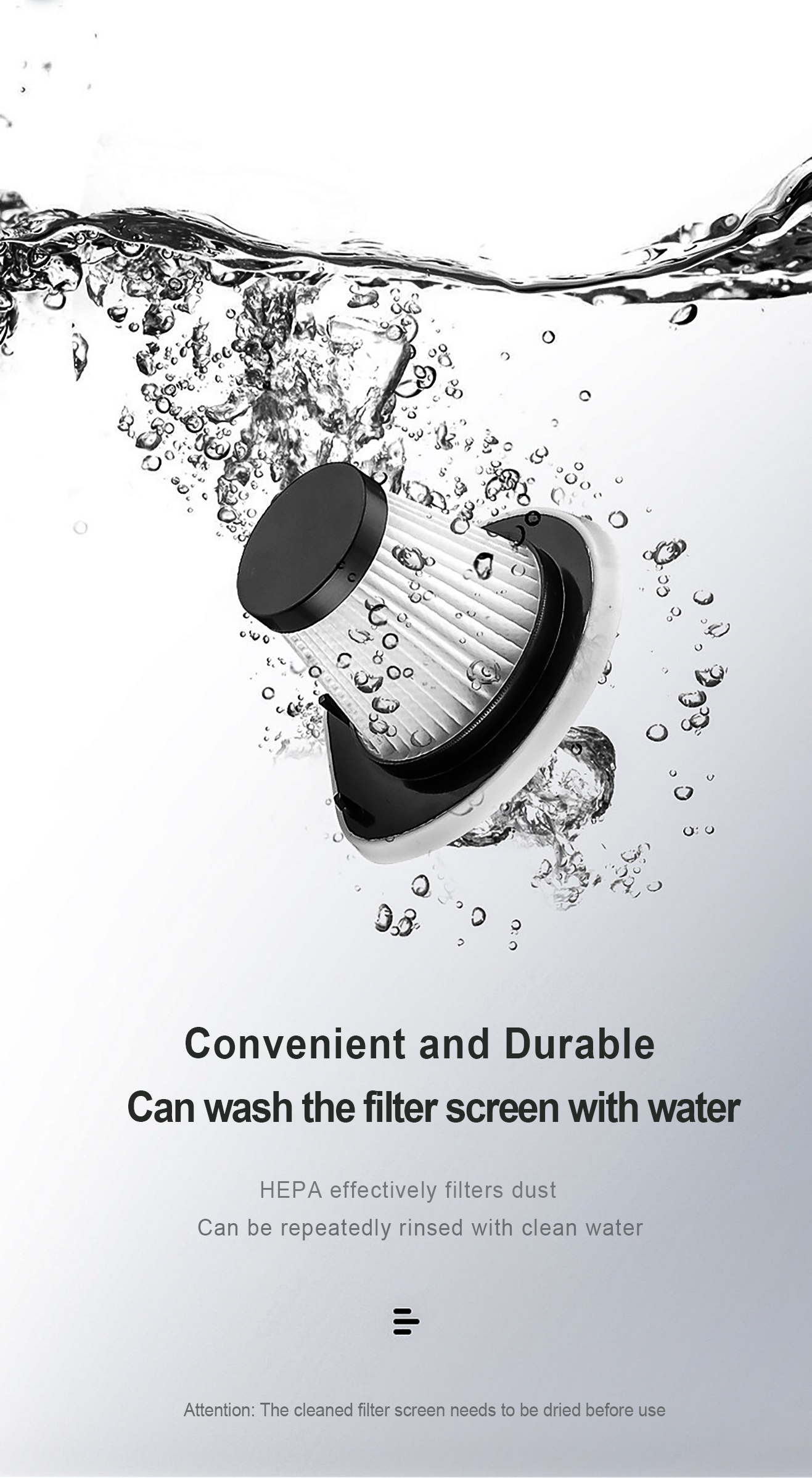 Wet/Dry Car Vacuum Cleaner - 90W DC12V, F6 HEPA Filter, 0.5L Dust Cup, 4.5M Cable (Wired/Wireless Option), Crevice Tool, Brush, Hose & Storage Bag Included