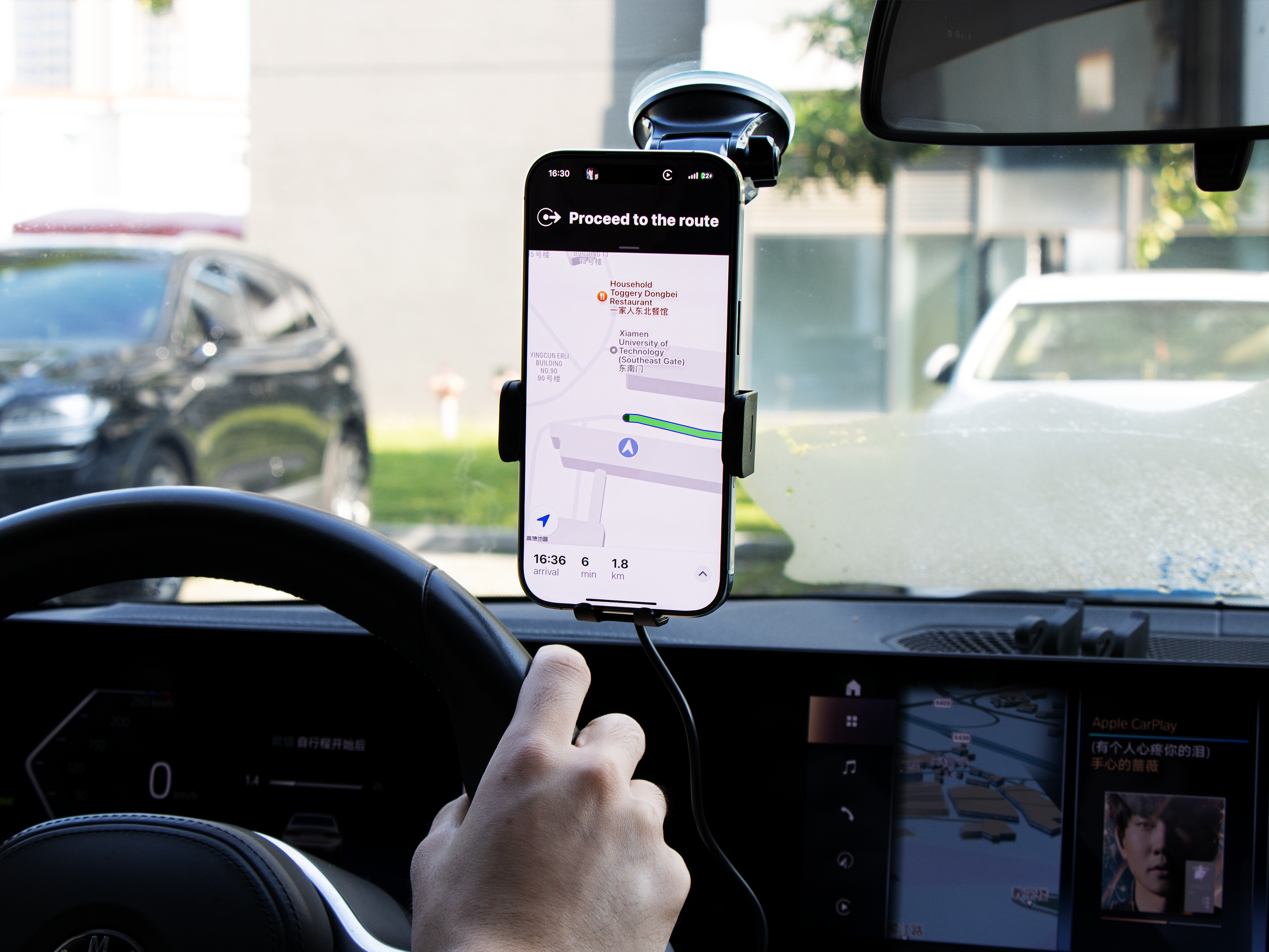 3-in-1 Car Phone Mount with Silicone Suction Cup for Dashboard Windshield Vent- Universal for 5-9cm Devices