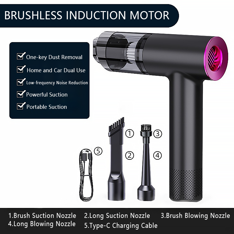 【Wireless Car Vacuum Cleaner】11000Pa Strong Suction | 70W High Power | HEPA Filter | 0.3KG Ultra-Light | ABS+Copper Durable Design