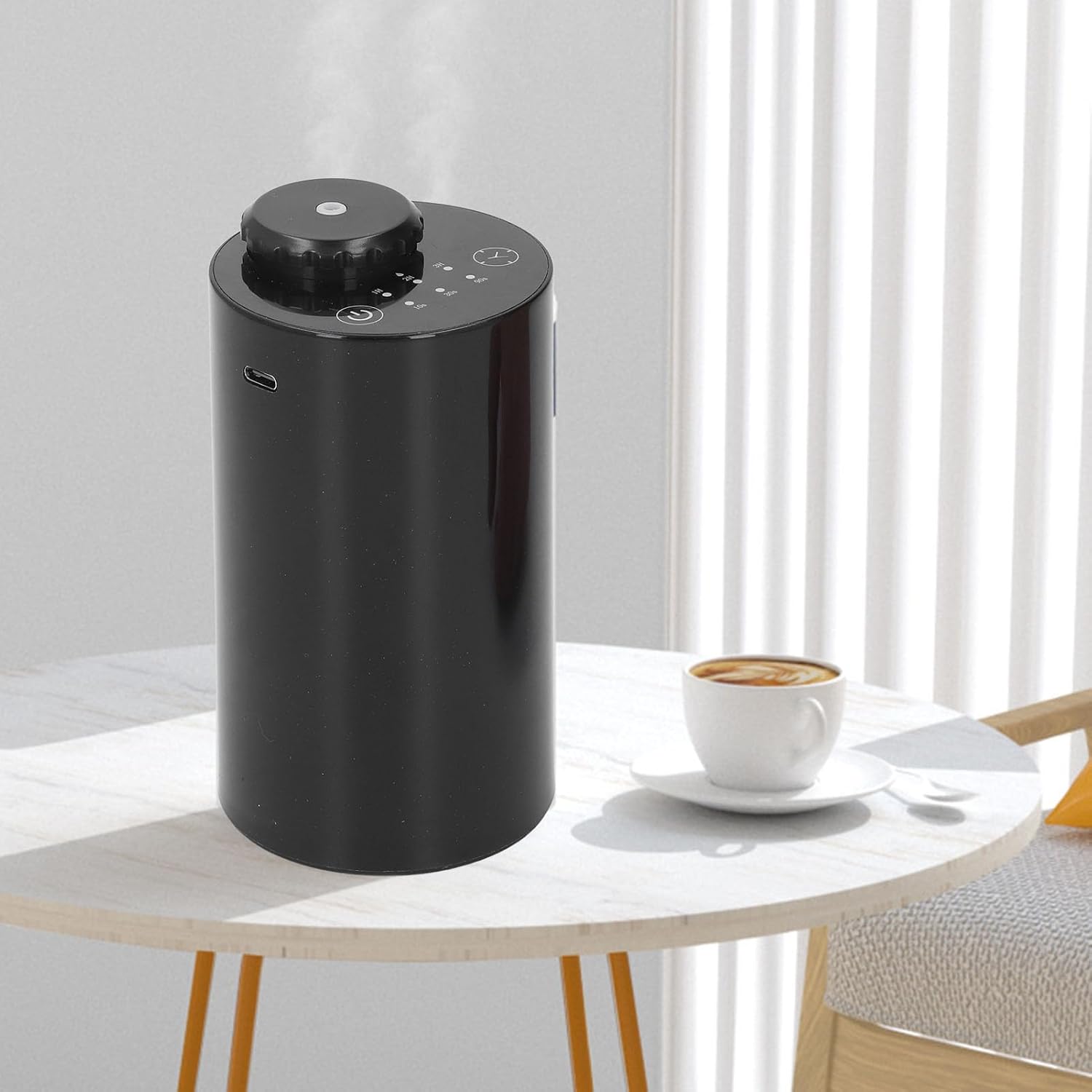 Cylindrical Essential Oil Diffuser | Ultra-Quiet, 3 Timer Modes (1H/2H/3H) & Adjustable Mist