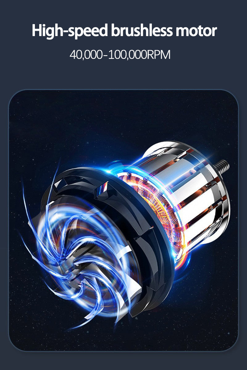 "High-Power Turbo Fan" — Strong airflow, 7 professional nozzles, long battery life, rapid inflation, portable & durable design