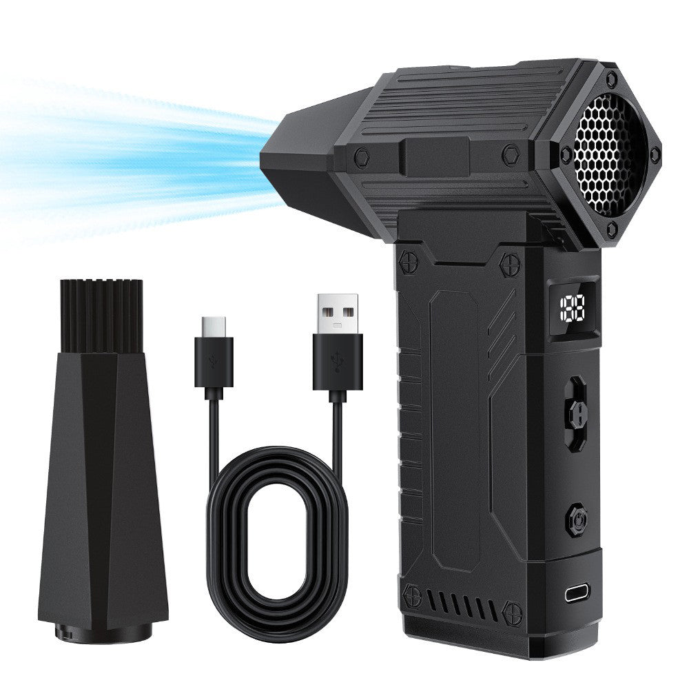 "High-Power Turbo Fan" — Strong airflow, 7 professional nozzles, long battery life, rapid inflation, portable & durable design