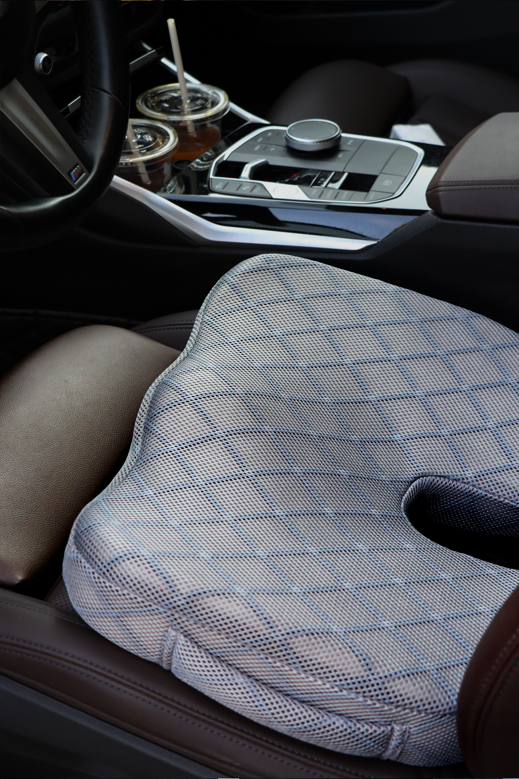The Seat Cushion - Memory Foam Cushion for Office Chair, Car Seat, Airplane, Bleacher - Sciatica & Hip & Coccyx Pain Relief Desk Chair Cushion for Long Sitting Office Workers, Car Drivers.
