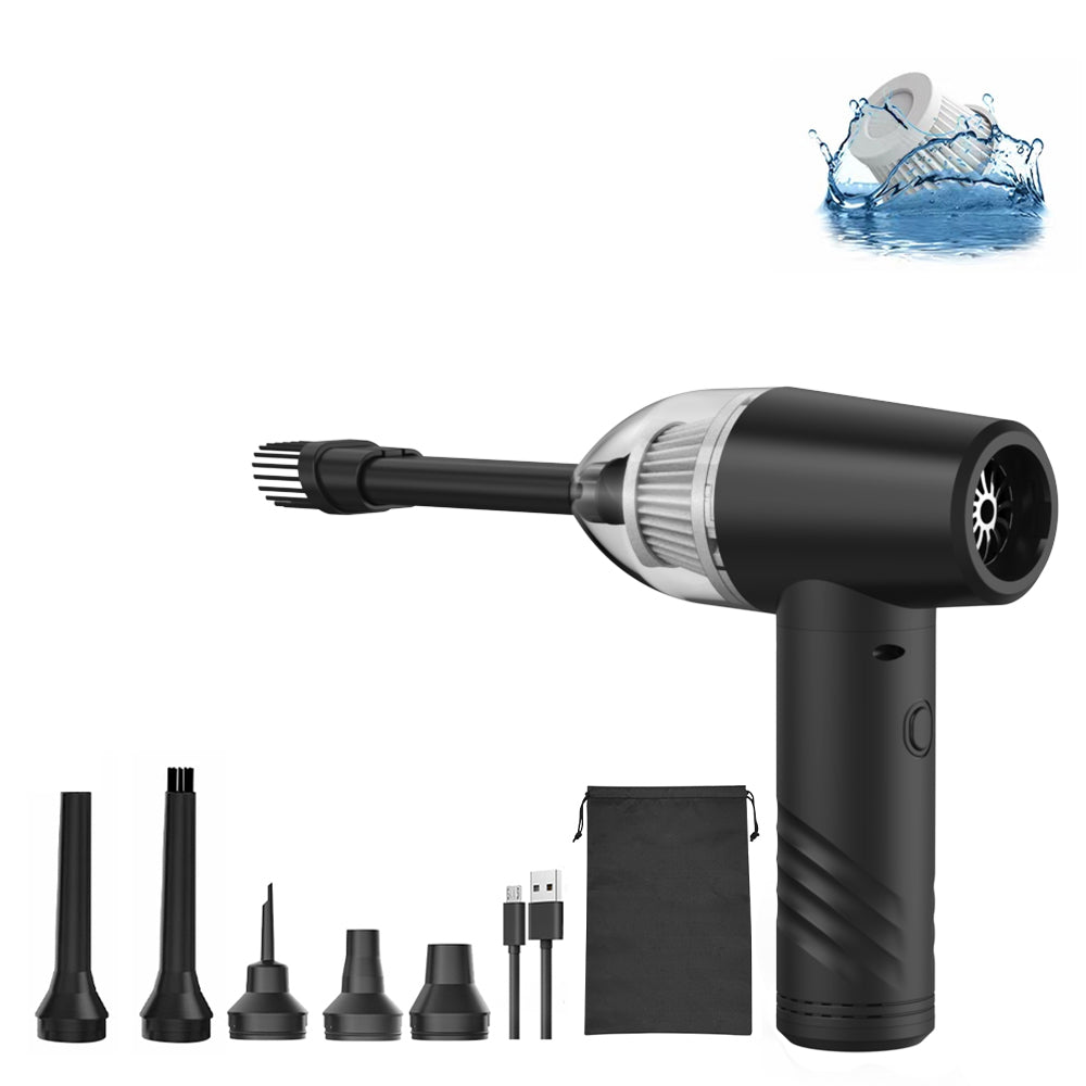 Wireless 6-in-1 Blower and Vacuum Cleaner for Car and Home, Powerful Fast Charging