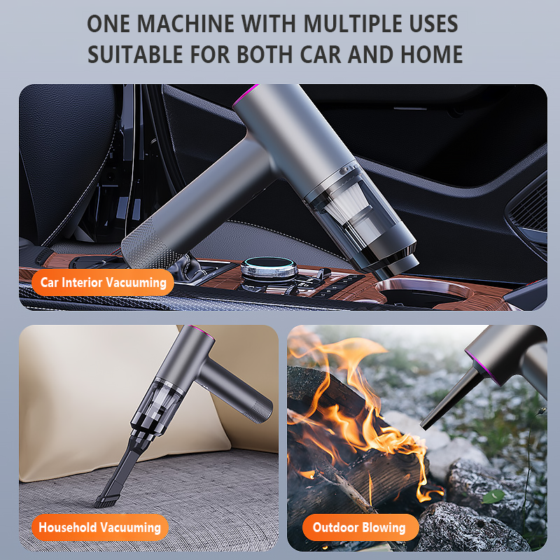 【Wireless Car Vacuum Cleaner】11000Pa Strong Suction | 70W High Power | HEPA Filter | 0.3KG Ultra-Light | ABS+Copper Durable Design