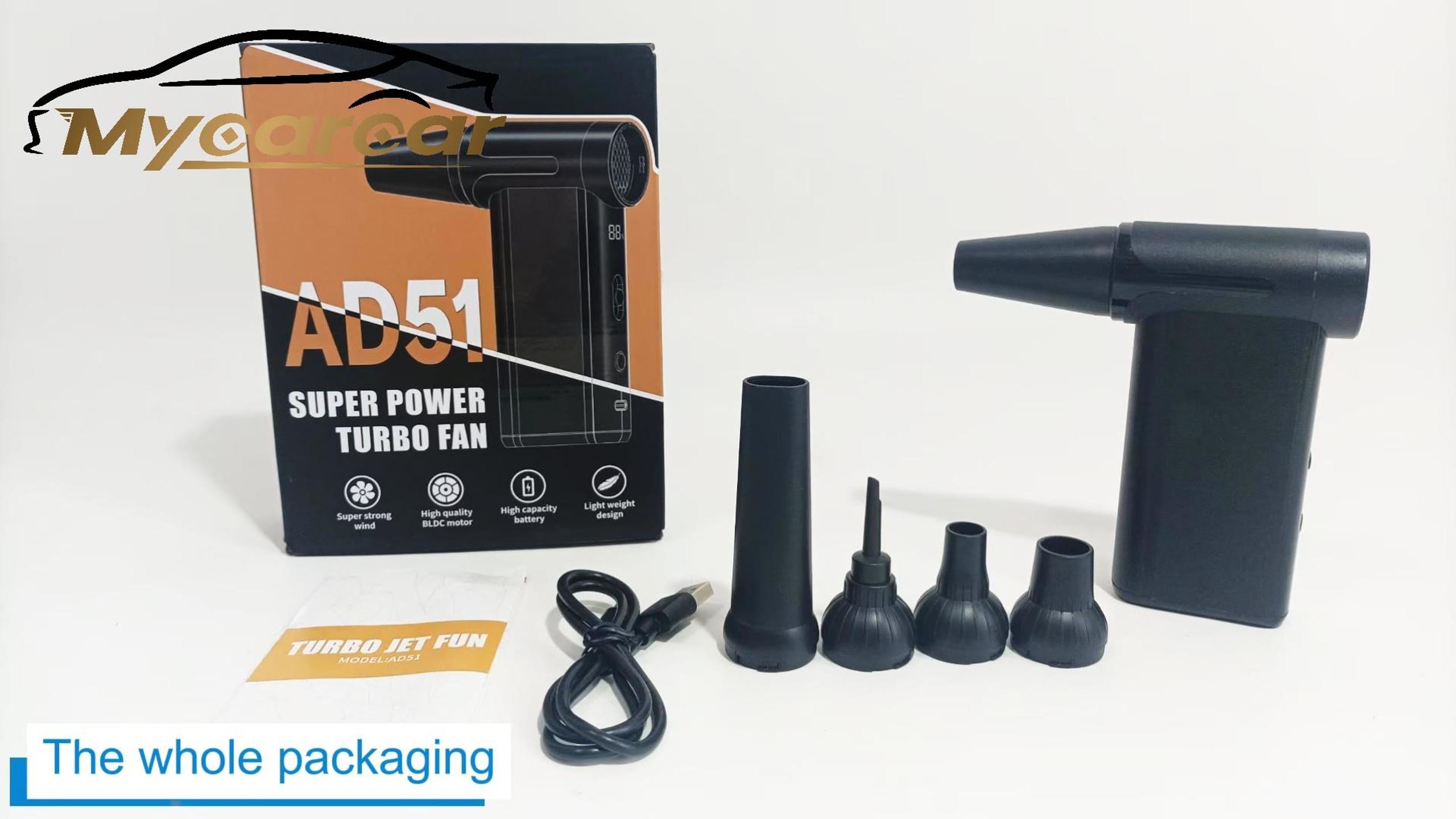 Universal Powerful Fan Pump for Home and Car Wireless Type-C